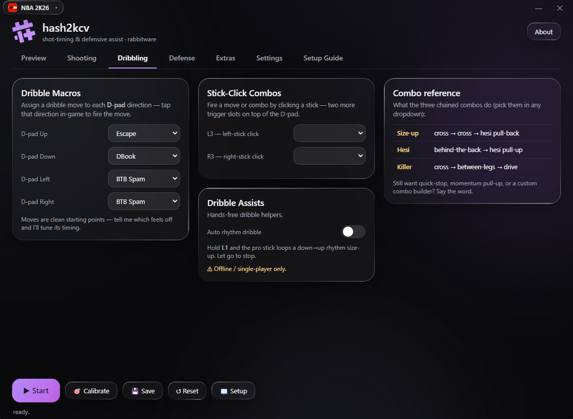 Dribbling page