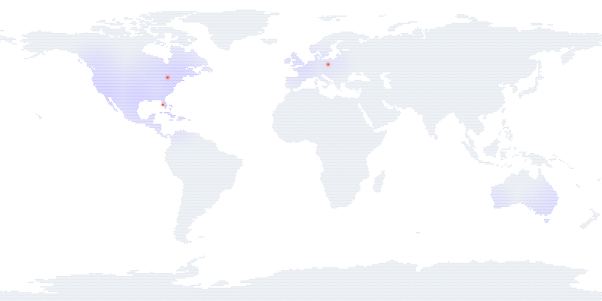 World map of Titan CV installs
